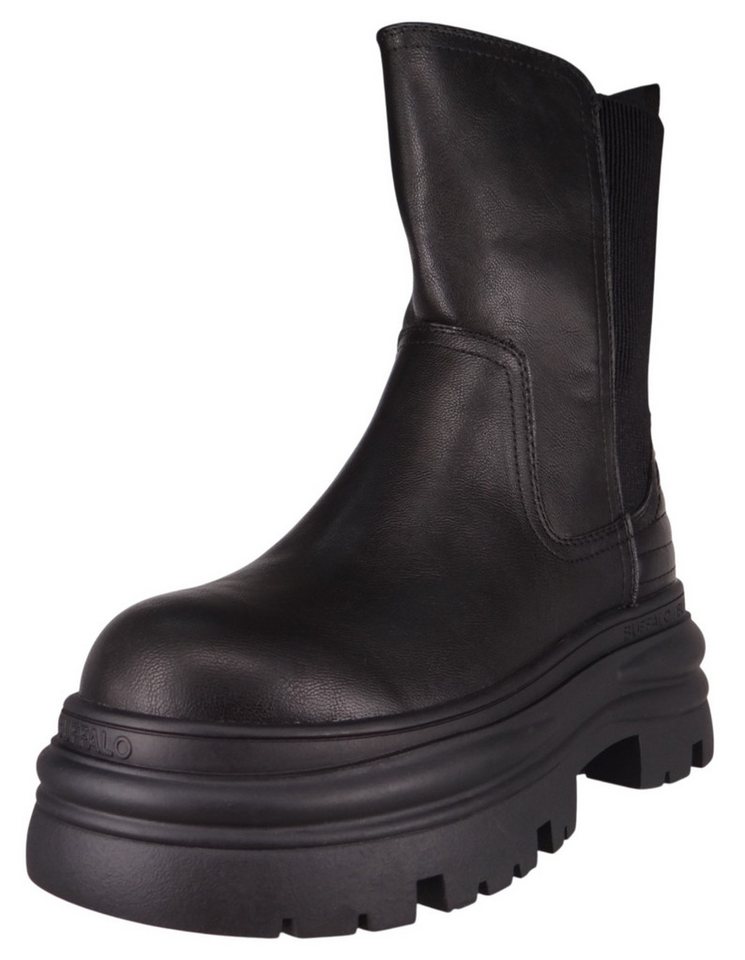 Buffalo 1270128 Dione Chelsea Mid Black VNTG Stiefelette