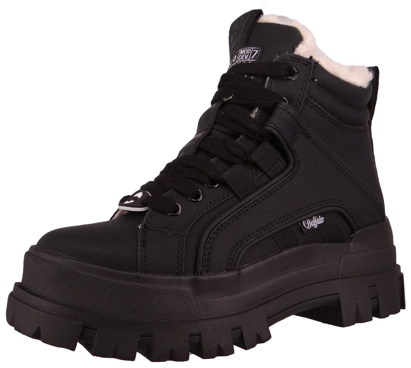 Buffalo 1622186 Aspha NC Mid Warm Vegan Black Stiefelette