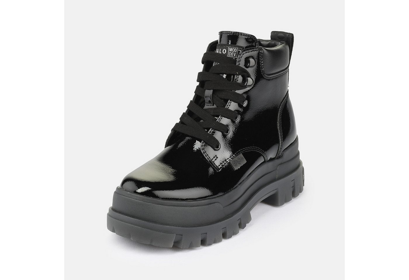 Buffalo 1622634 Aspha Lace Up Mid Black Stiefelette