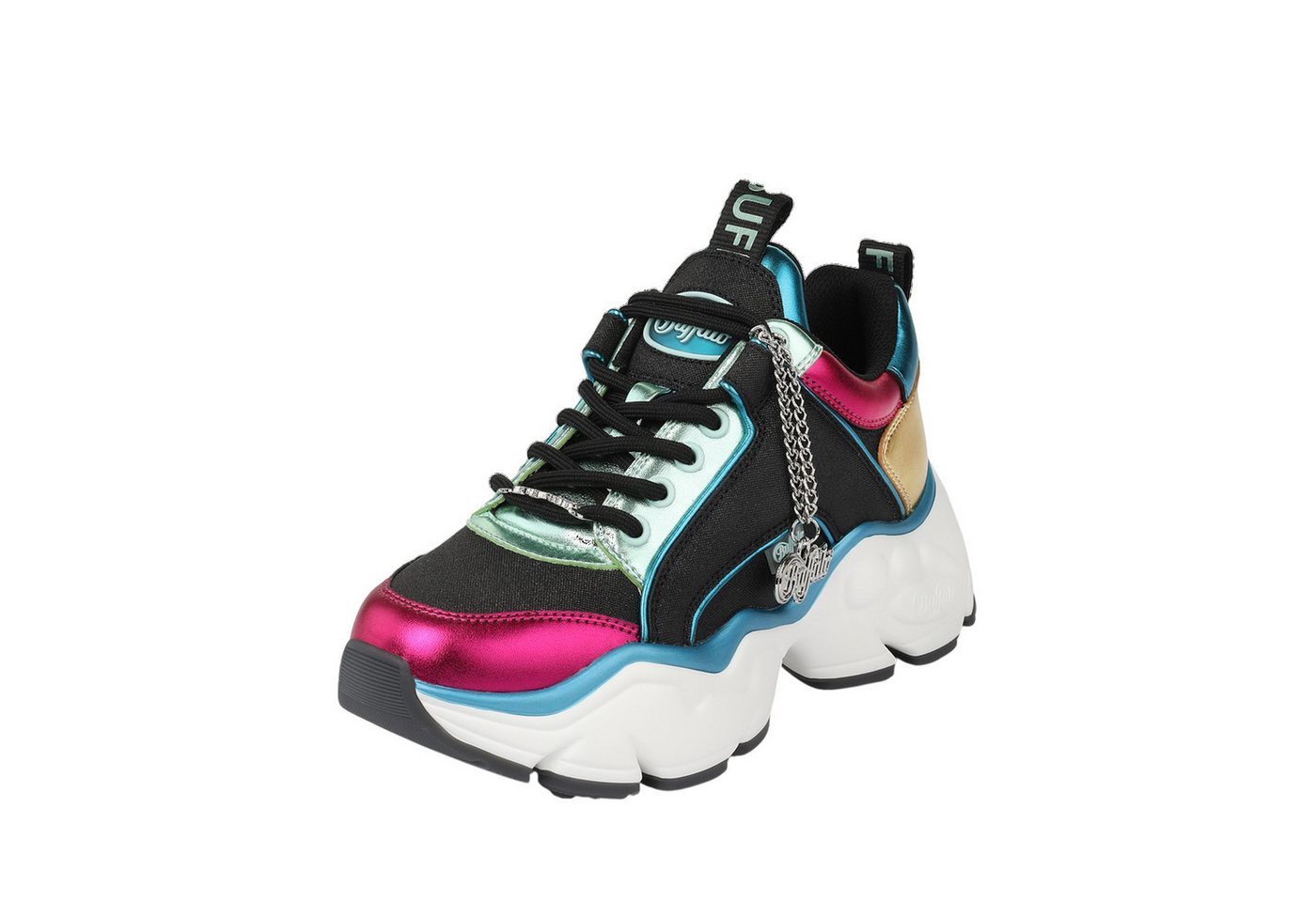 Buffalo 1636584 Binary Glam L Pink Green Sneaker