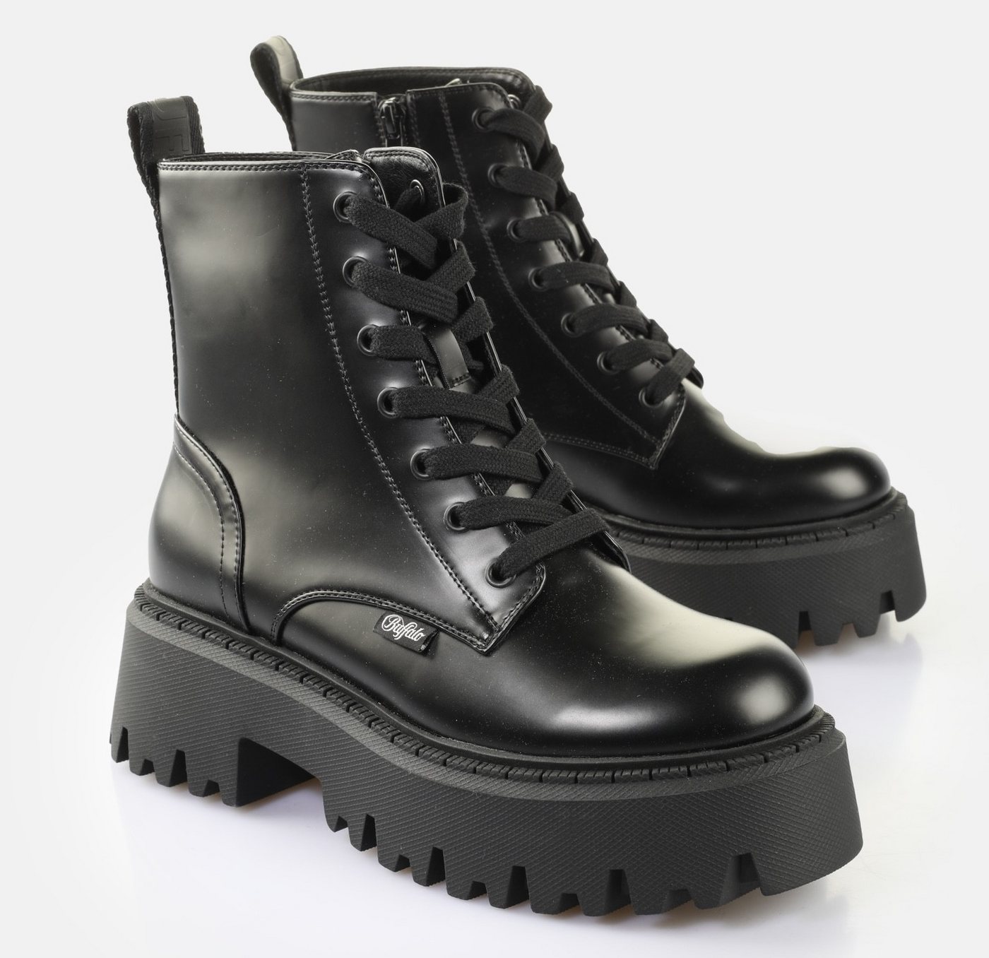 Buffalo ASPEN LACE UP Schnürboots, Plateauboots, Schnürboots, Freizeitschuh mit markanter Profilsohle