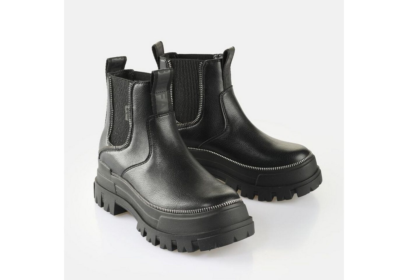 Buffalo Aspha Chelsea Zip Mid Boots Schwarz 41 Winterboots