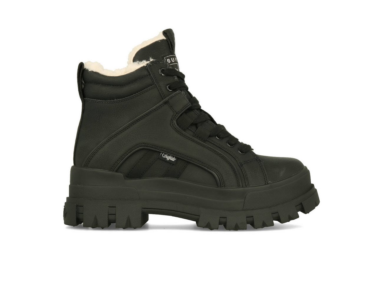 Buffalo Aspha NC Mid Warm Vegan Nubuck Black Chelseaboots