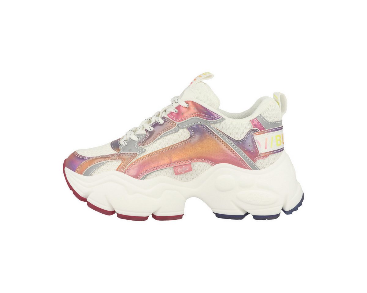 Buffalo Binary Shadow Damen Sneaker Turnschuhe, Sportschuhe, Freizeitschuhe, Halbschuhe, Schnürschuhe (weiß)
