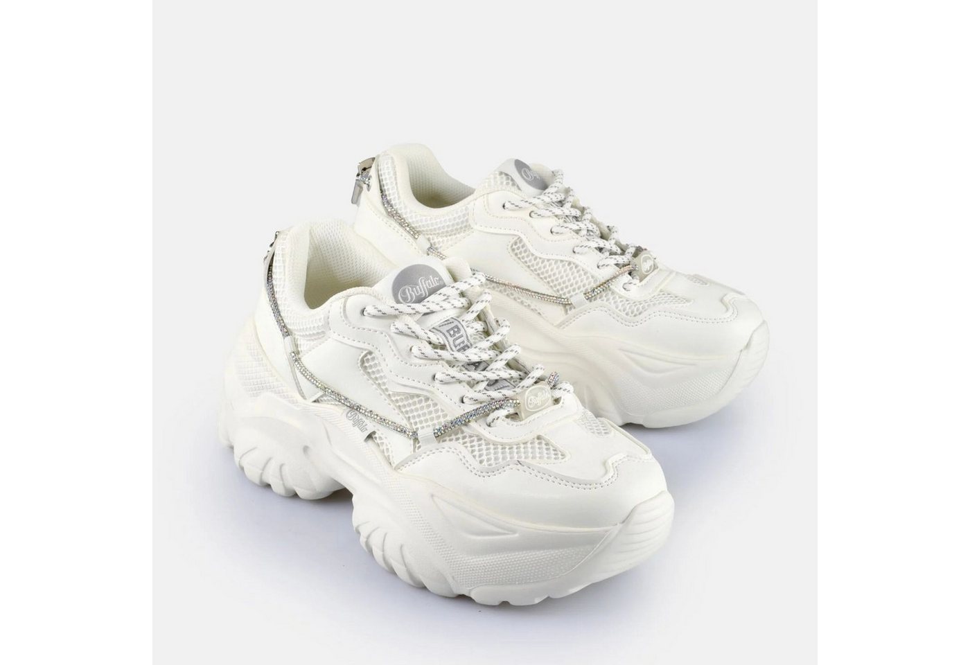 Buffalo Bliss Luxe Wildlederoptik Sneaker Weiß Sneaker