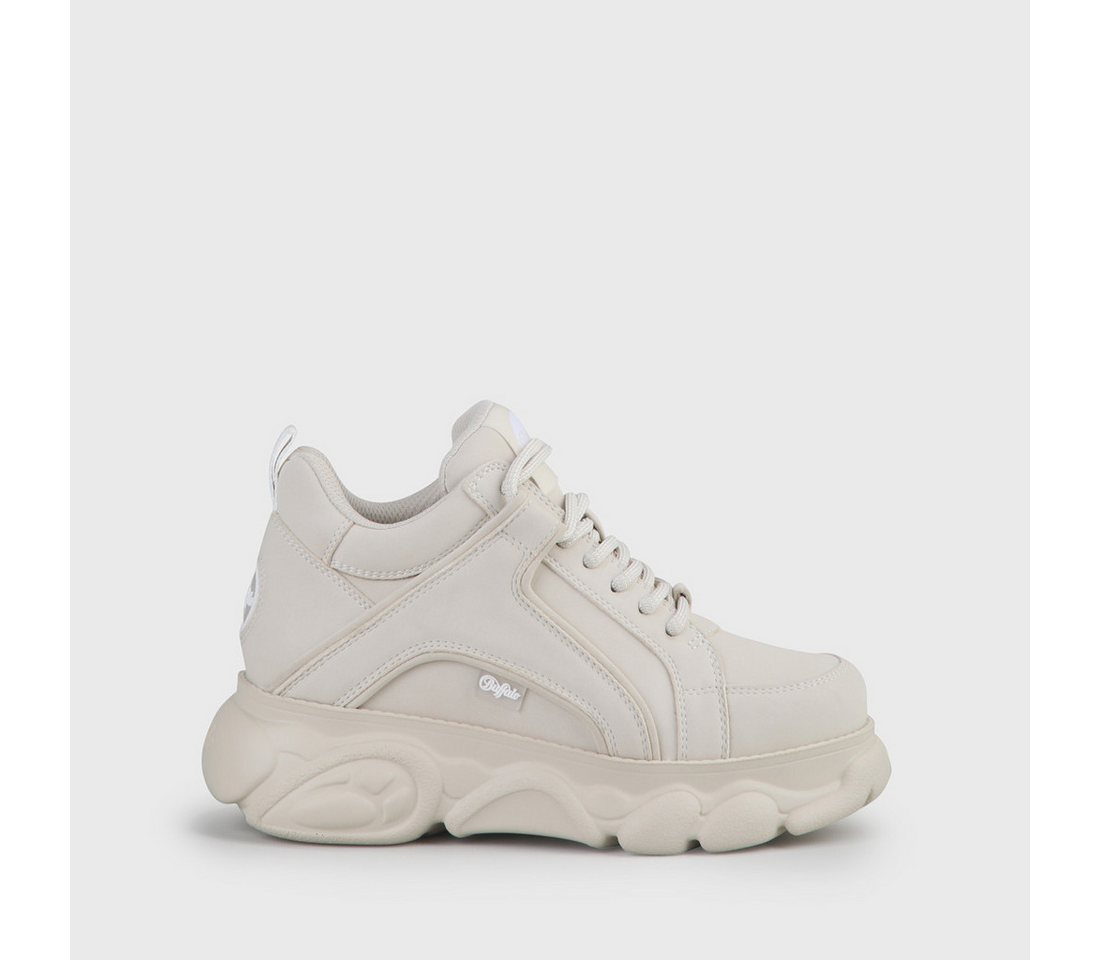 Buffalo CORIN Plateausneaker, Schnürschuh, Freizeitschuh, Ugly Sneaker mit typischer Plateausohle (beige)