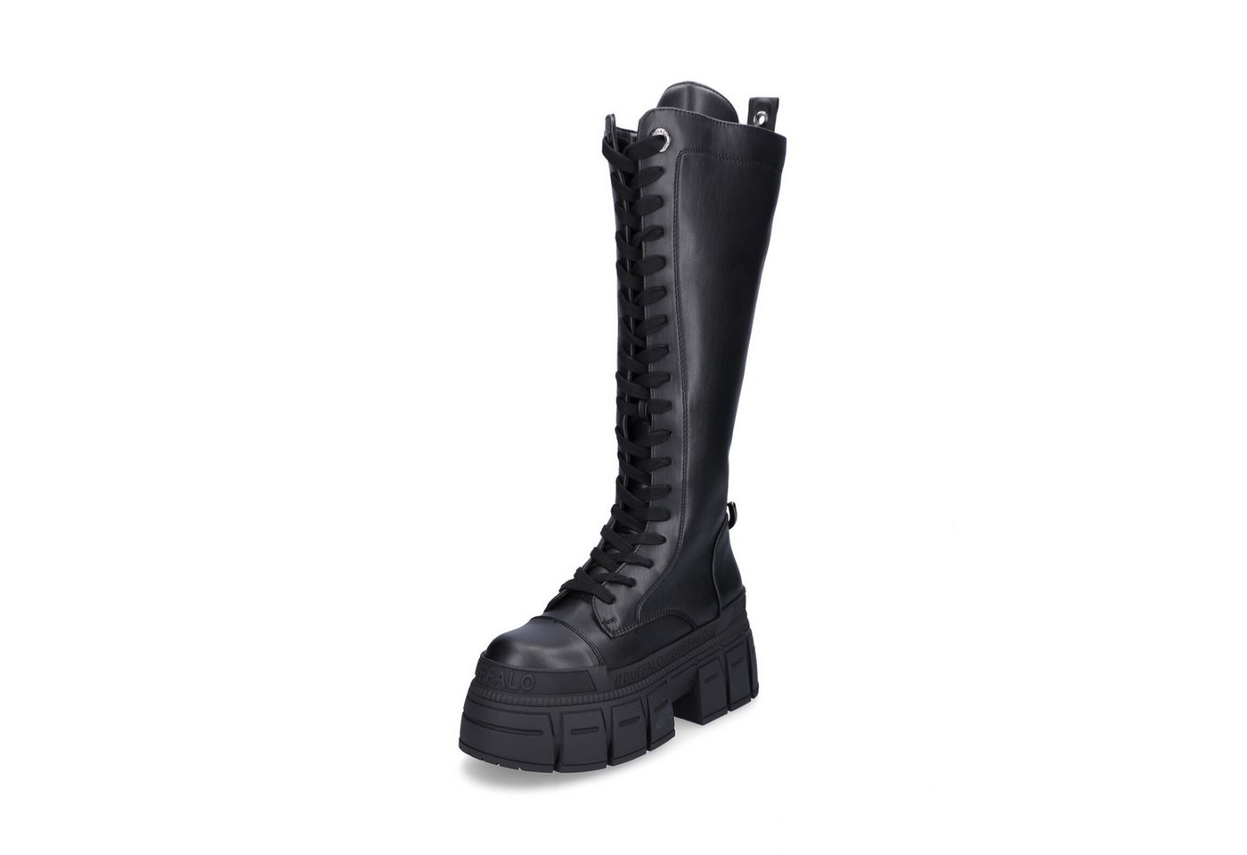 Buffalo Damen Schnürstiefel Gospher Lace Up Hi schwarz Stiefel