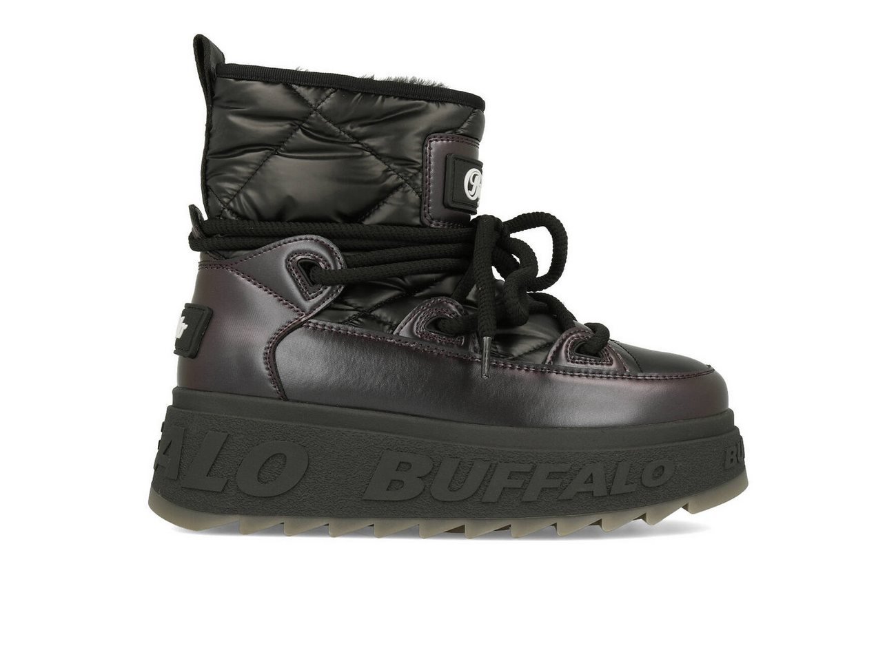 Buffalo Eliza Snow Boot Vegan Nappa Black Chelseaboots