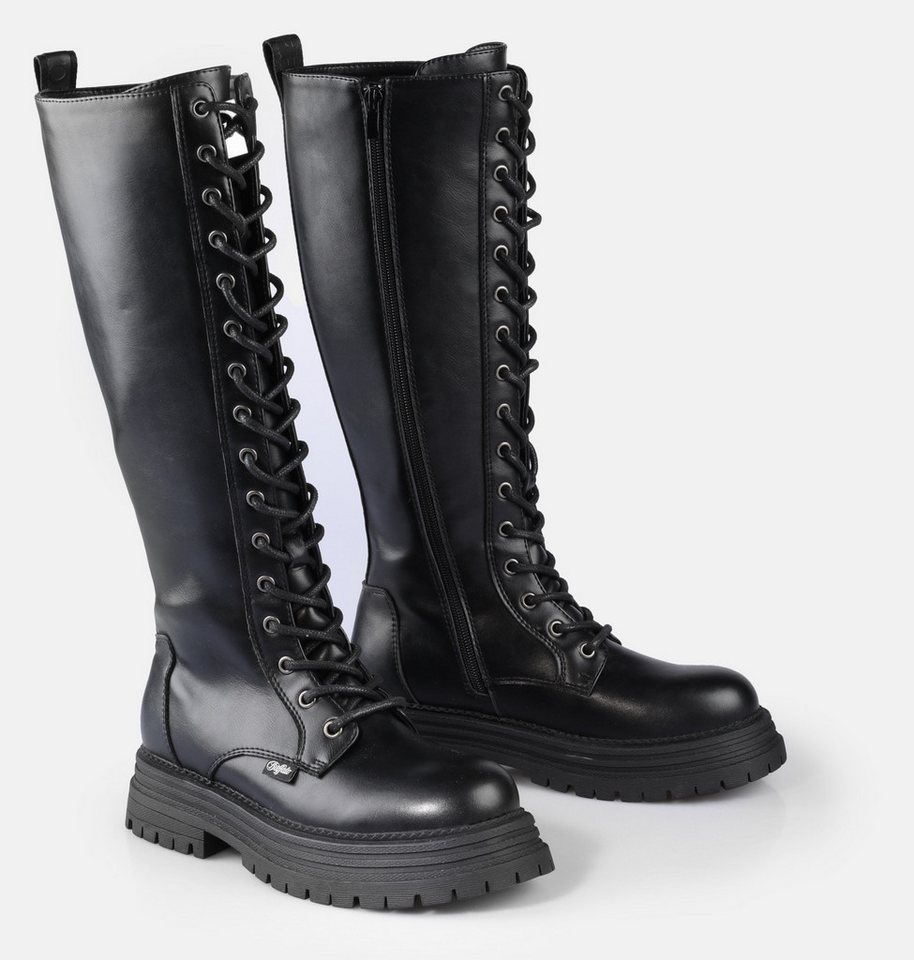 Buffalo LENNOX LACE UP HI Schnürstiefel Langschaftstiefel, Festival-Stiefel, Plateaustiefel mit Memory Foam