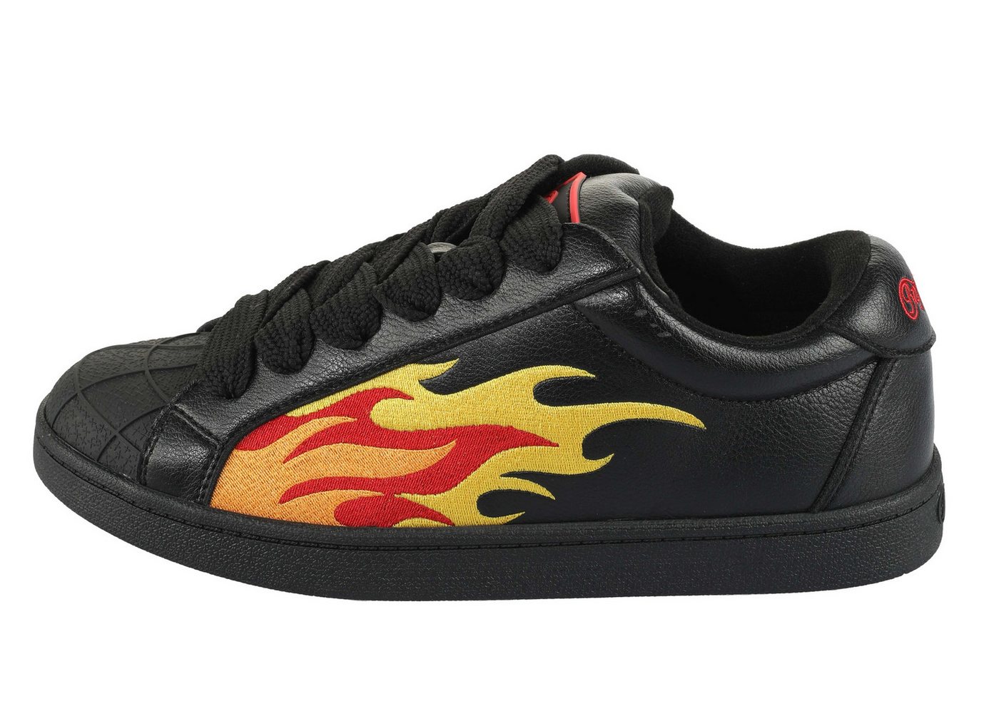 Buffalo LIBERTY Sneaker, Freizeitschuh, Halbschuh, Schnürschuh mit Flammen-Motiv
