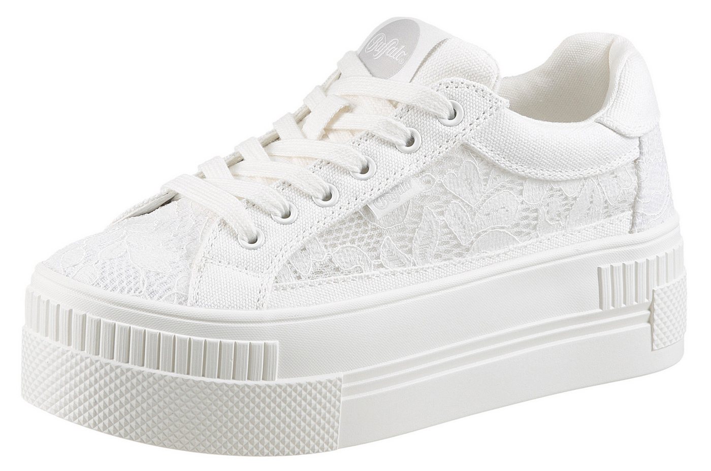 Buffalo PAIRED BLOOM Plateausneaker, Schnürschuh, Halbschuh, Freizeitschuh mit MemoryFoam-Innensohle