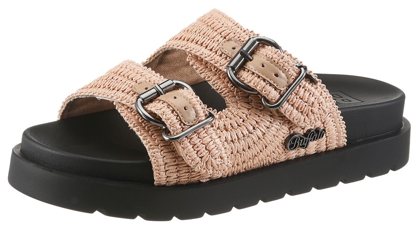 Buffalo RAYA ARI Sandale Sommerschuh, Mules, Strandschuh, Schlupfschuh in Ethno-Optik