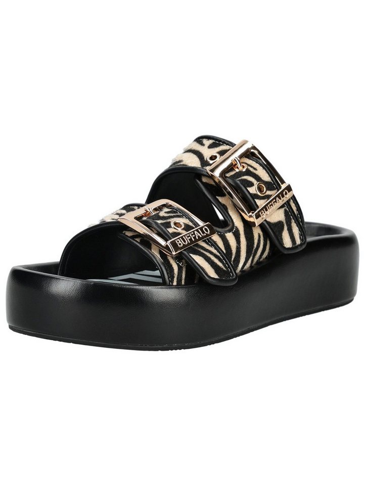 Buffalo Pantoletten Textil Pantolette (schwarz)