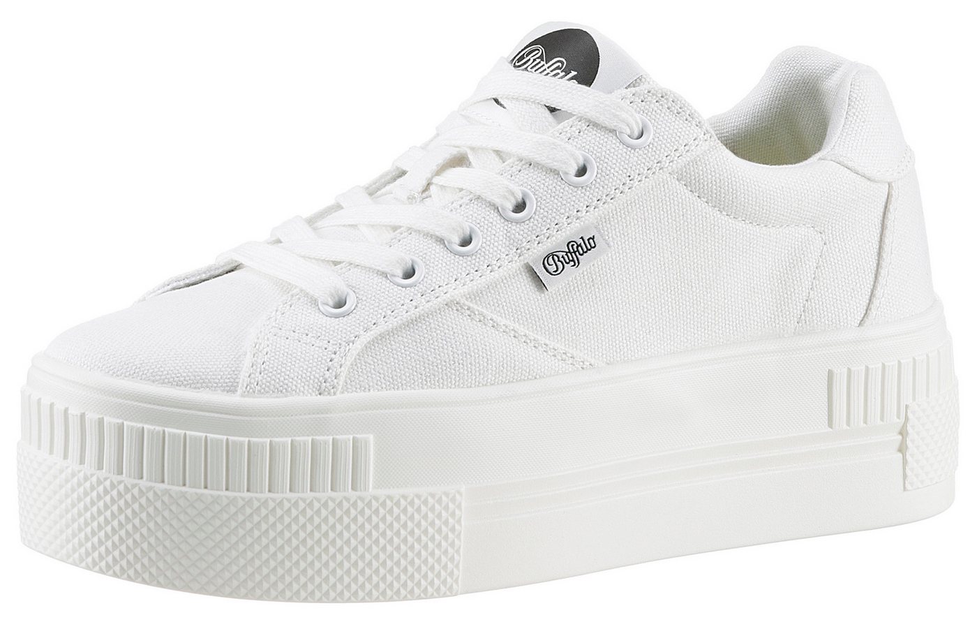 Buffalo Plateausneaker Freizeitschuh, Halbschuh, Schnürschuh im feinen Leo-Look