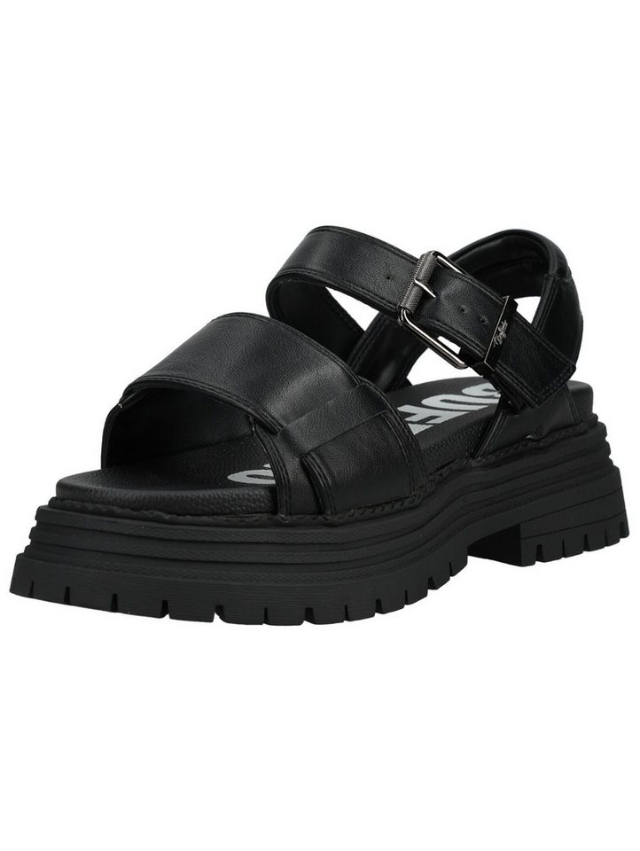 Buffalo Sandalen Lederimitat Riemchensandale (schwarz)