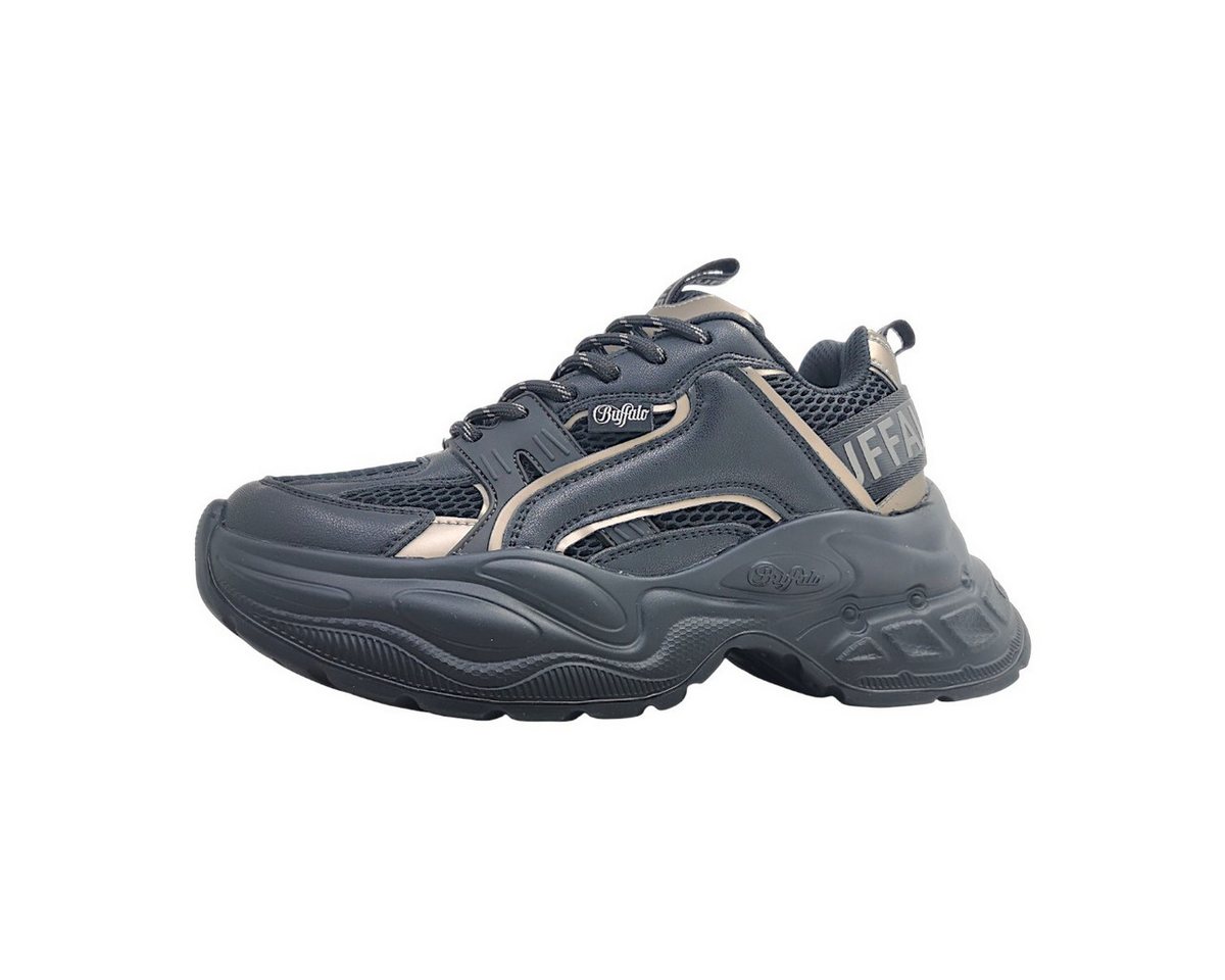 Buffalo sportlicher Schnürer Schnürschuh (schwarz)