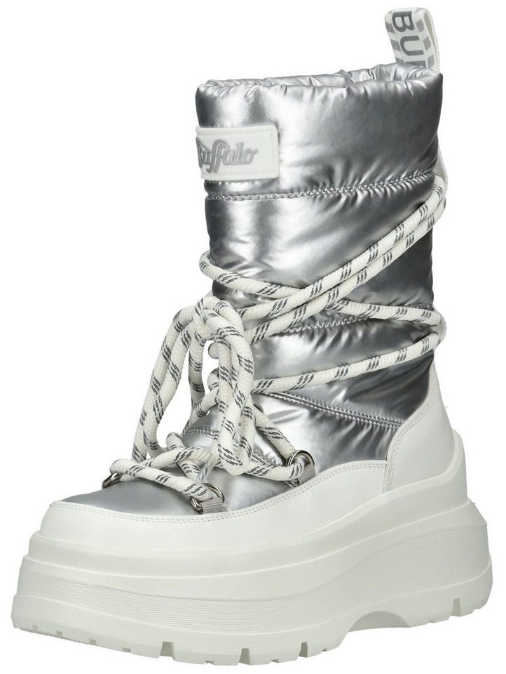 Buffalo Stiefel Lederimitat/Textil Schnürstiefel