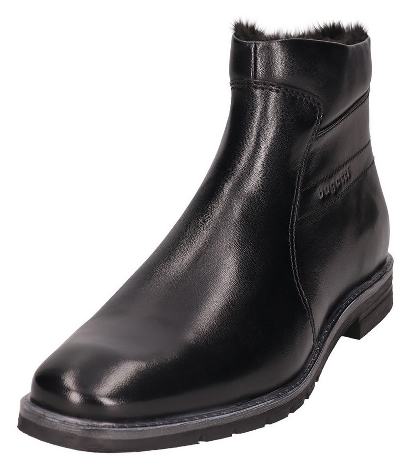 Bugatti Westernstiefelette Stiefelette, Business Schuh mit Warmfutter und Reißverschluss