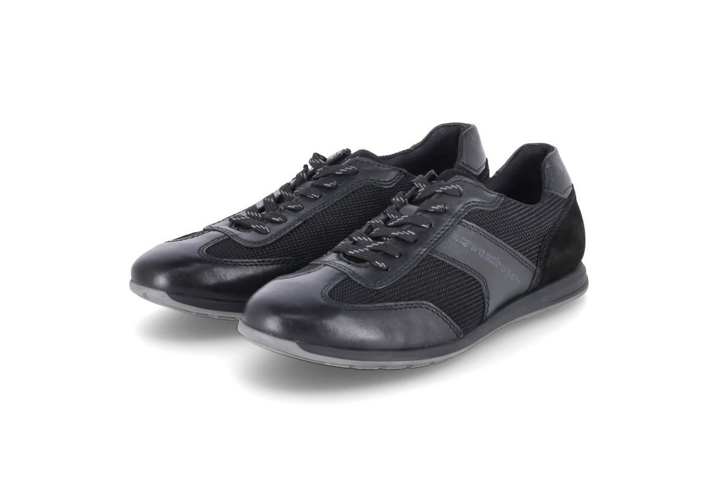 Bugatti 315A9Q114000-1000 SP Herren Leder & Textil schwarz Schnürschuh