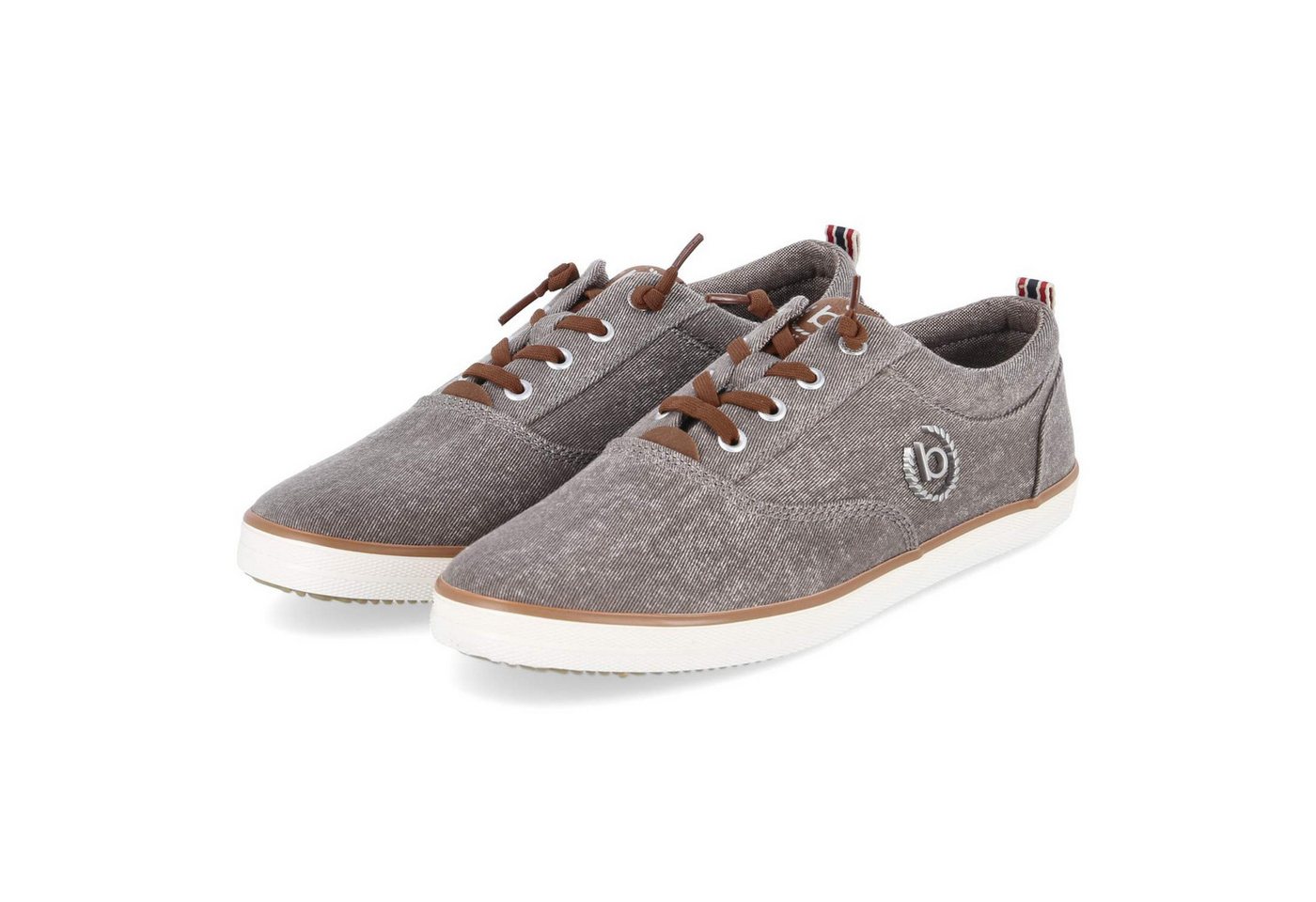 Bugatti 321502046900-1400 Herren Textil taupe Schnürschuh