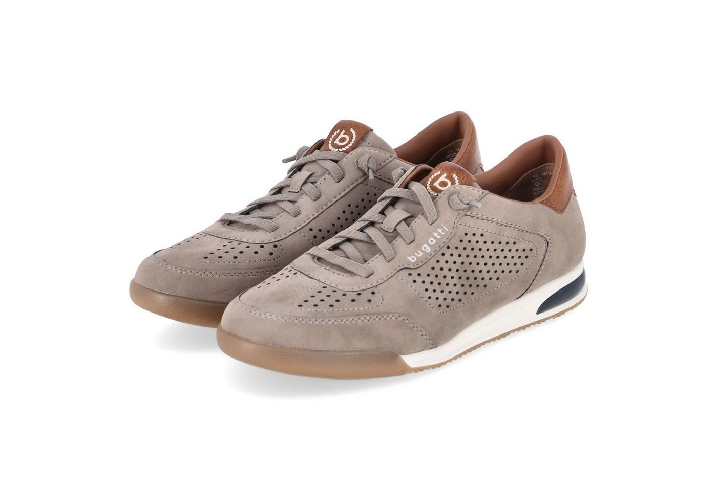 Bugatti 321A38175500-1400 Herren Synthetik taupe Schnürschuh