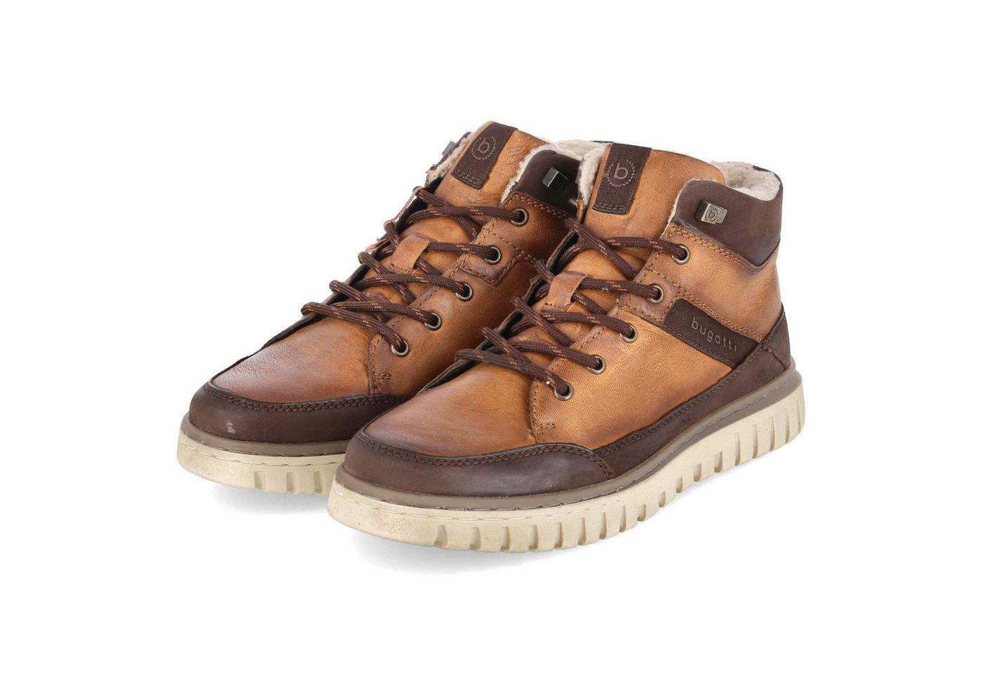 Bugatti 321ATG523235-6361 Herren Leder braun Schnürstiefel