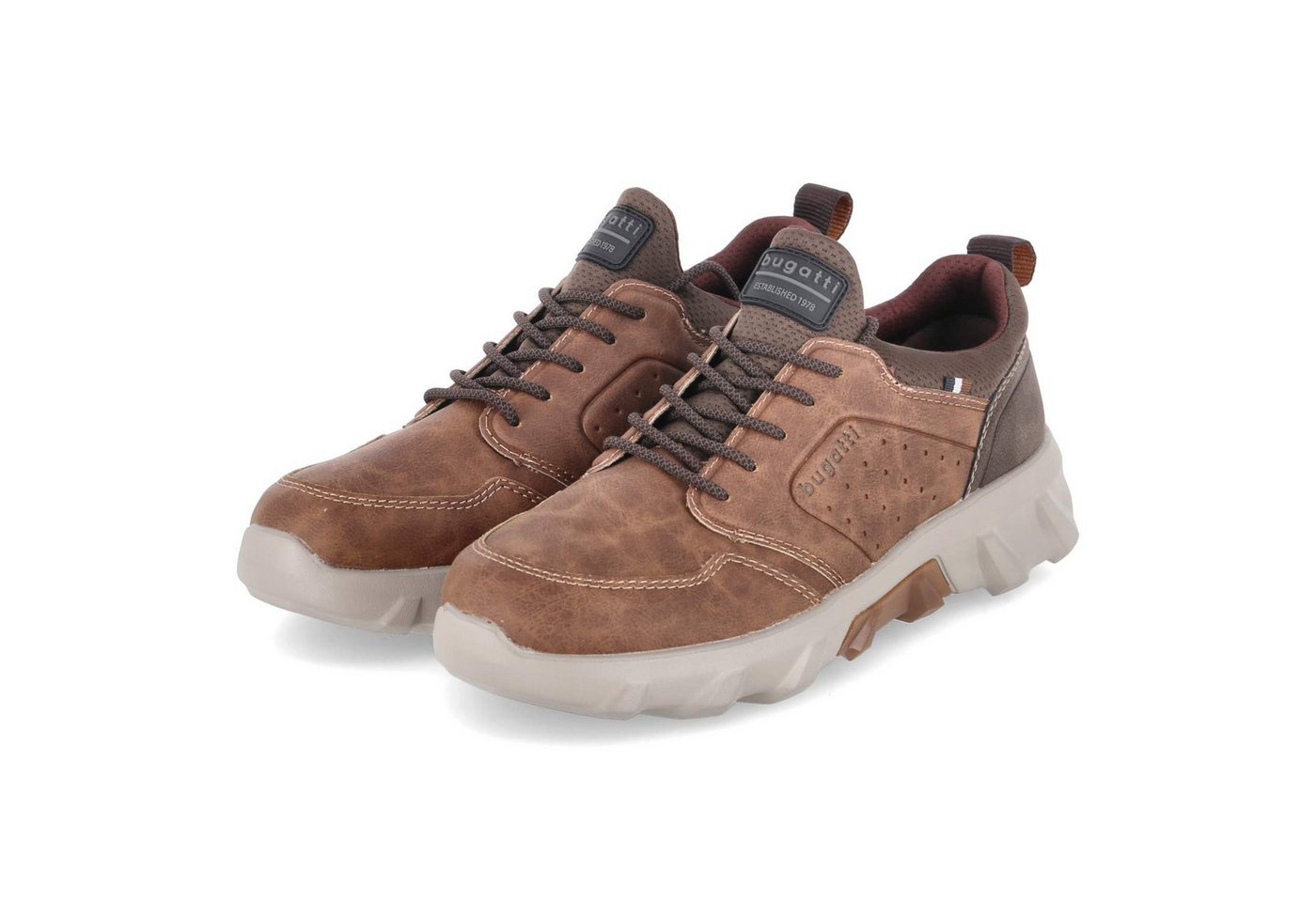 Bugatti 321AU7605050-6360 Herren Textil & Synthetik braun Schnürschuh