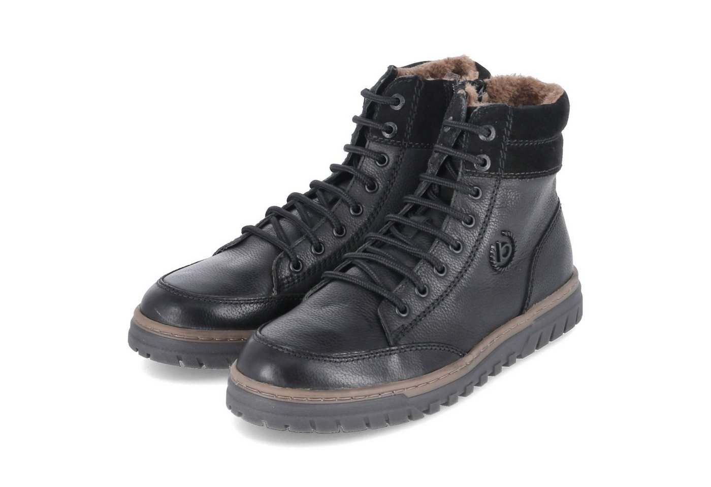 Bugatti 321AUE501500-1000 Herren Leder schwarz Schnürstiefel