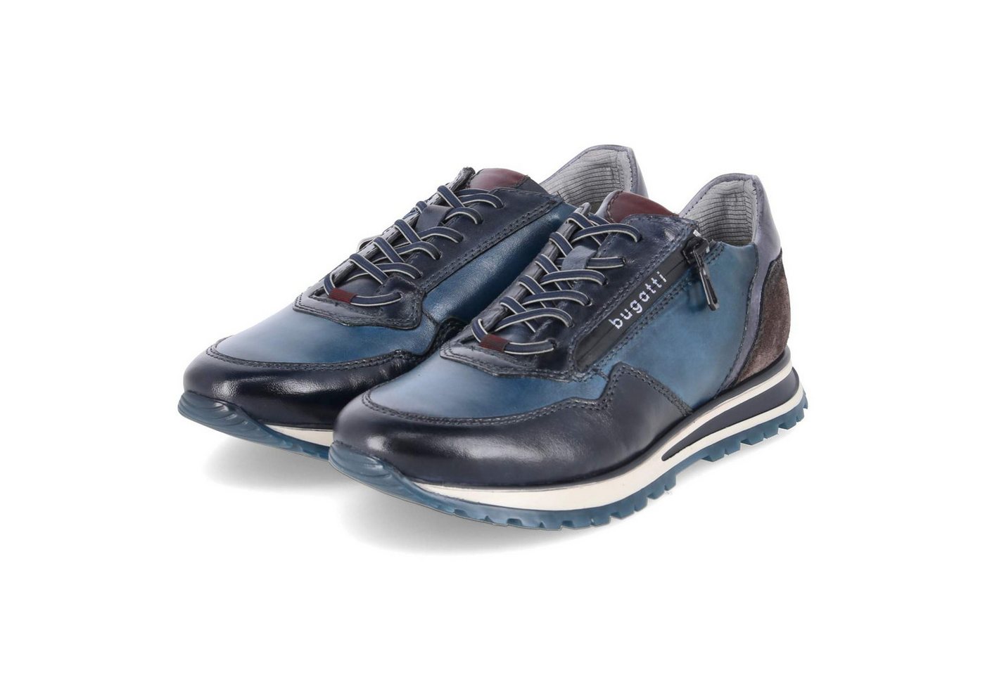 Bugatti 331AG8094141-4140 Herren Glattleder blau Schnürschuh