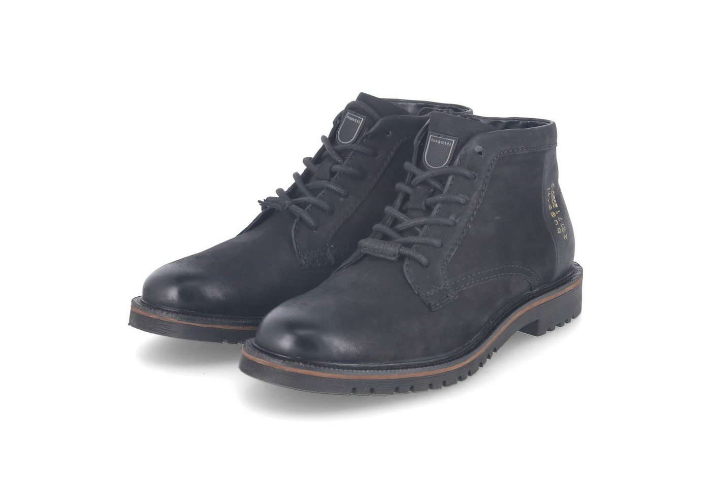 Bugatti 331AO9333532-1010 Herren Leder schwarz Schnürstiefel