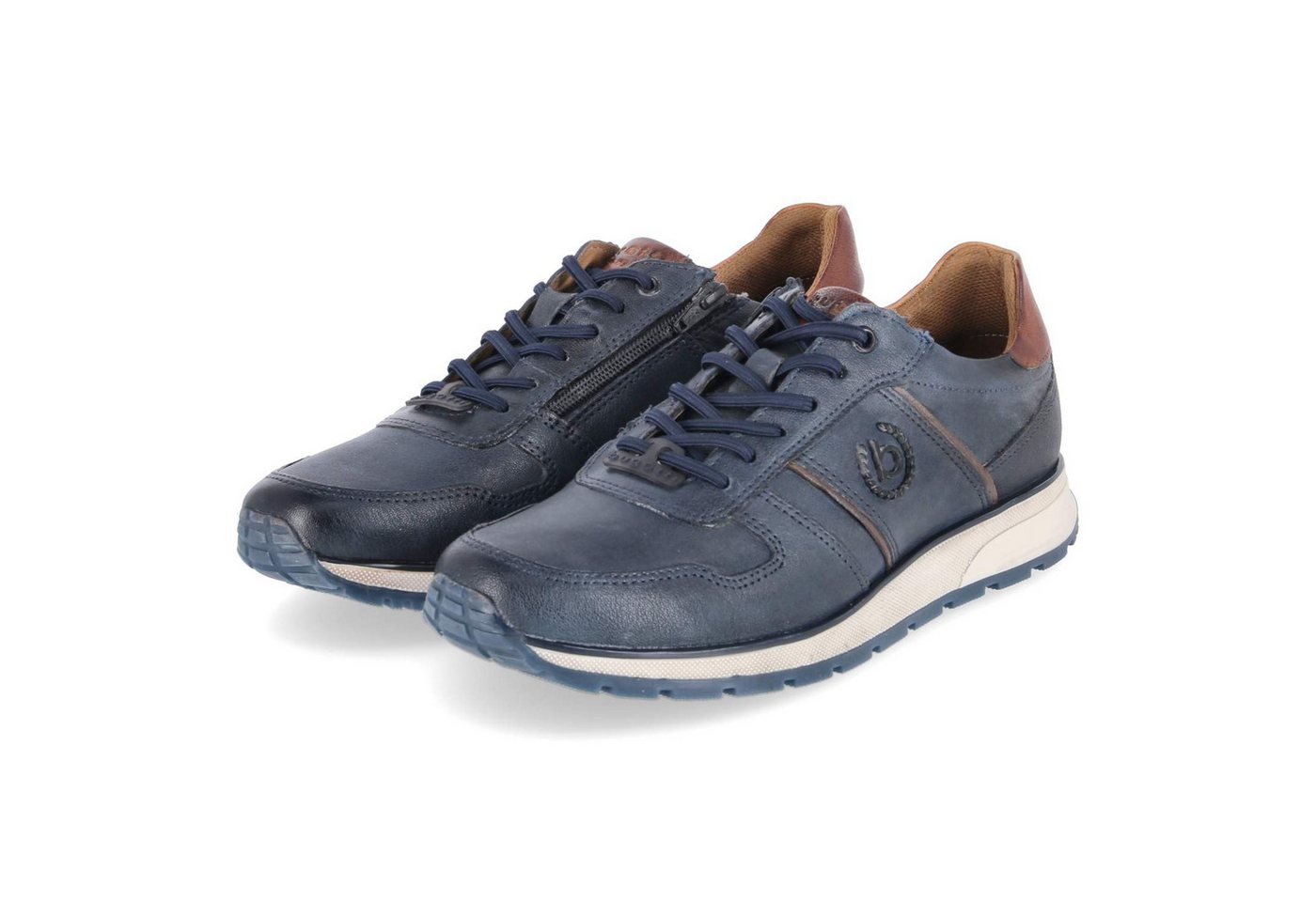 Bugatti 331APA034100-4100 SP Herren Glattleder blau Schnürschuh