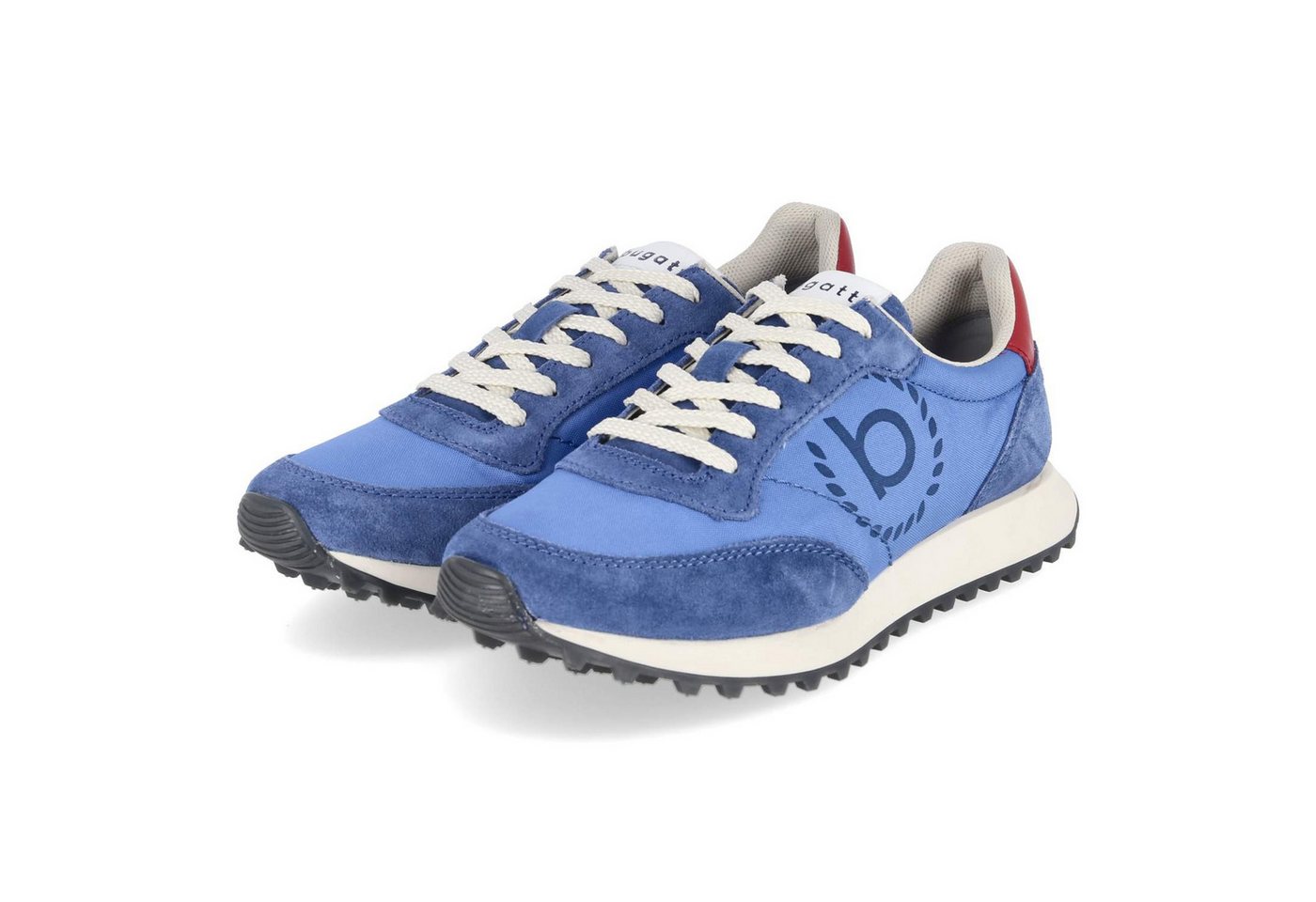 Bugatti 331AWD021469-4040 Herren Leder & Textil blau Schnürschuh