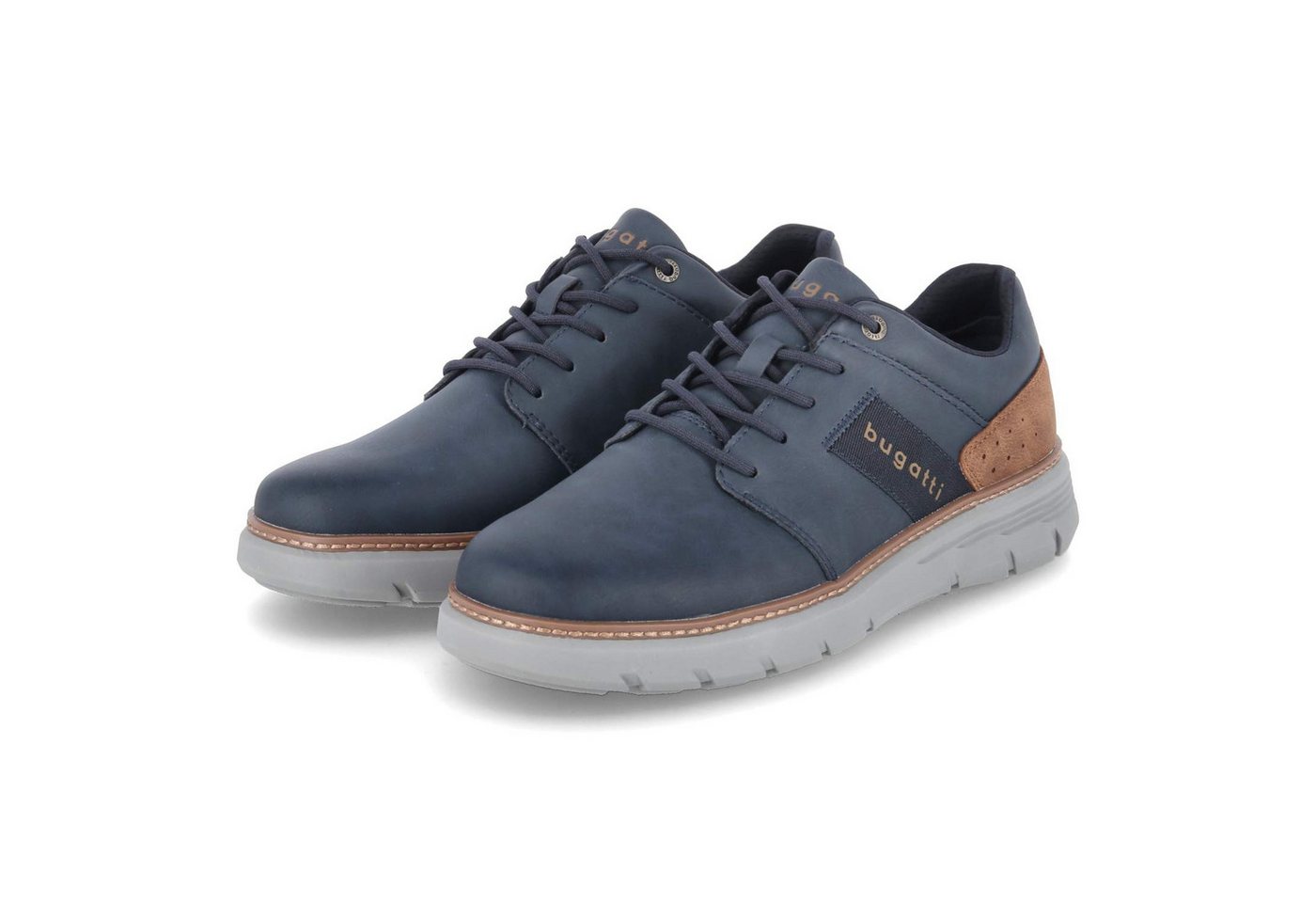 Bugatti 332AP0015000-4100 Herren Synthetik blau Schnürschuh