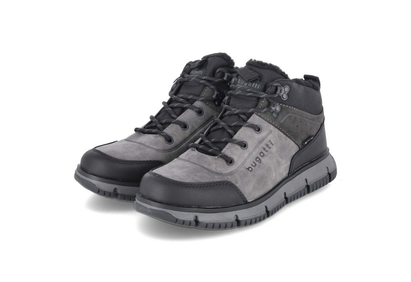 Bugatti 341AC2505050-1015 Herren Textil & Synthetik grau Schnürstiefel