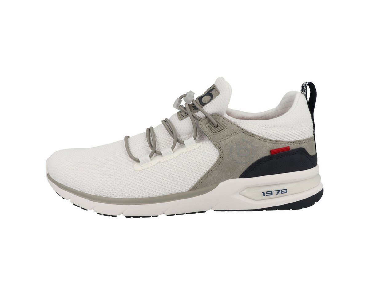 Bugatti 65860 Herren Sneaker Turnschuhe, Sportschuhe, Freizeitschuhe, Halbschuhe, Schnürschuhe (weiß)