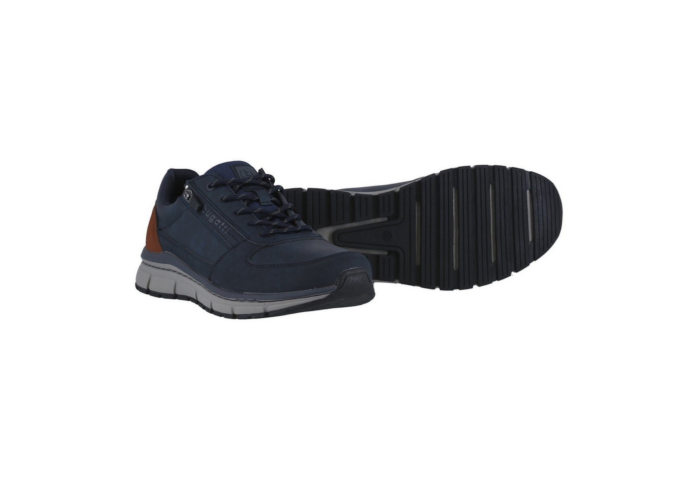 Bugatti AOS 2025 (Schriftzug,Reissverschluss) navyblau Herren Sneaker