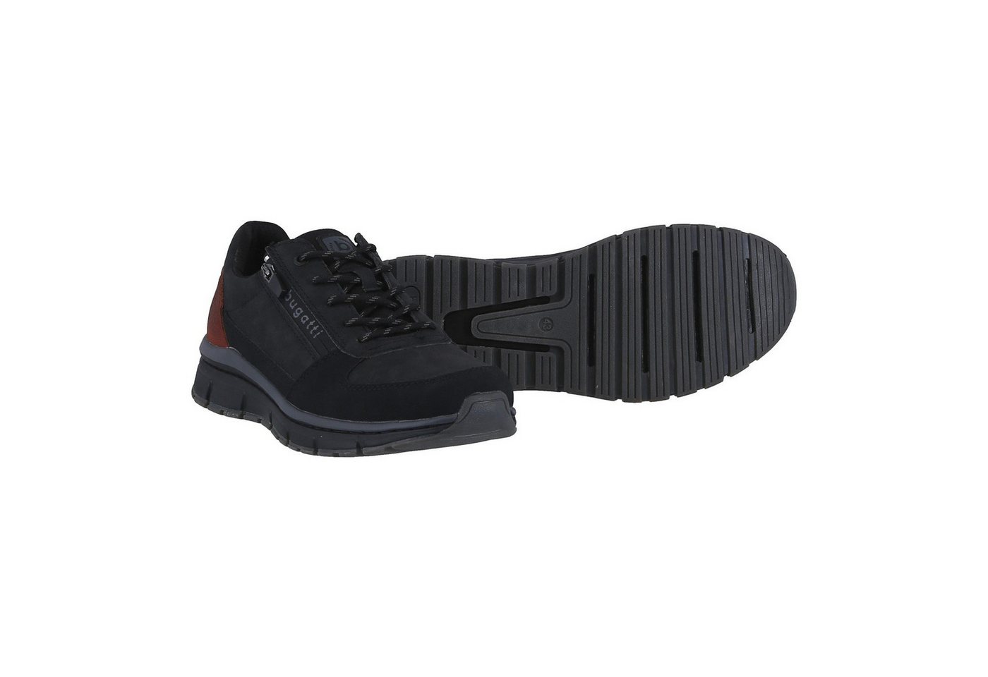 Bugatti AOS 2025 (Schriftzug,Reissverschluss) schwarz Herren Sneaker