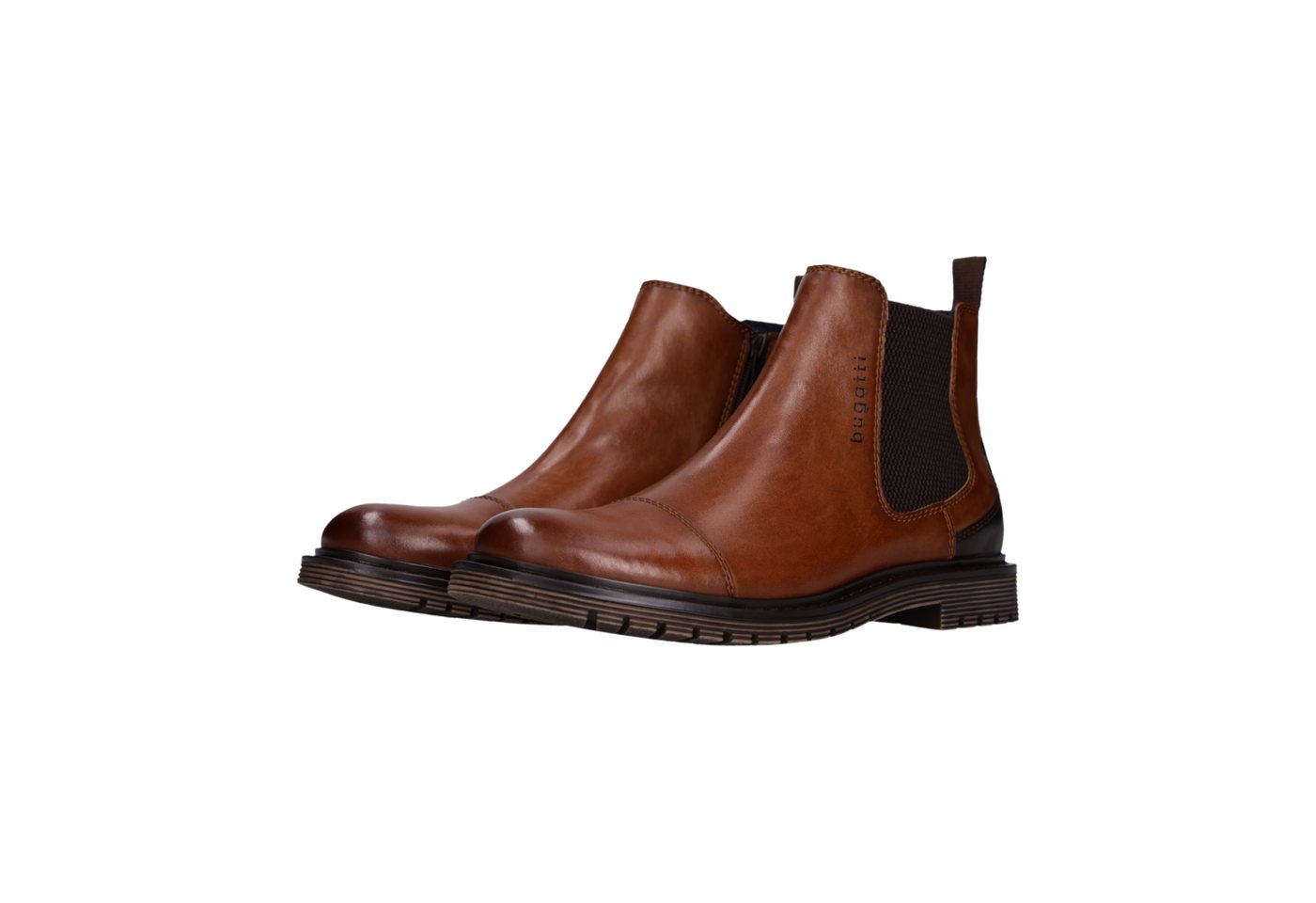 Bugatti Chelseaboots Stiefelette mit Stretcheinsatz und Anziehlasche - schmale Form
