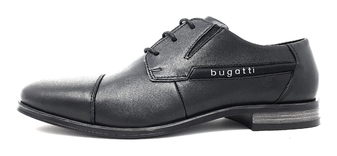 Bugatti eleganter Schnürer Schnürschuh (schwarz)