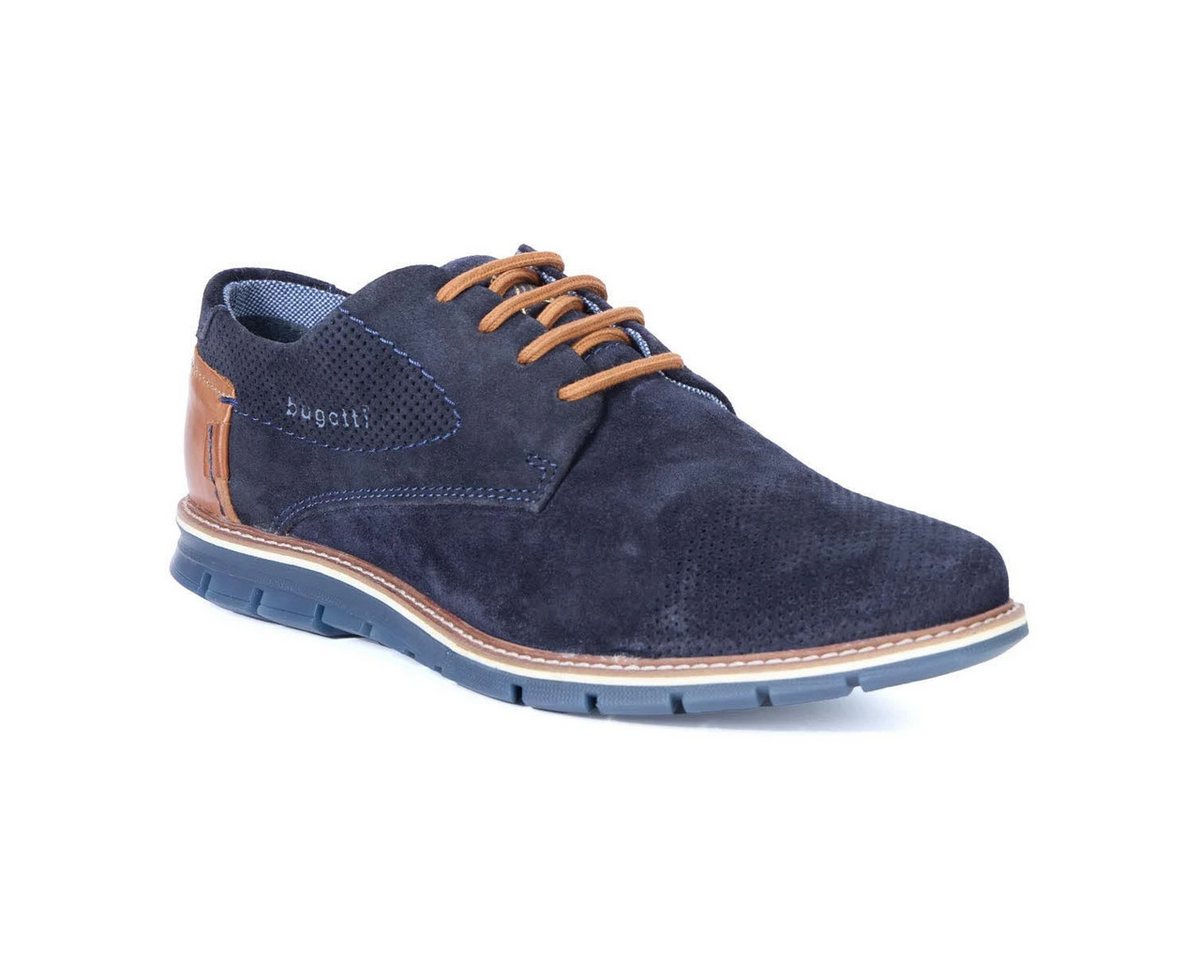 Bugatti M Lace-up Leather blue Schnürschuh