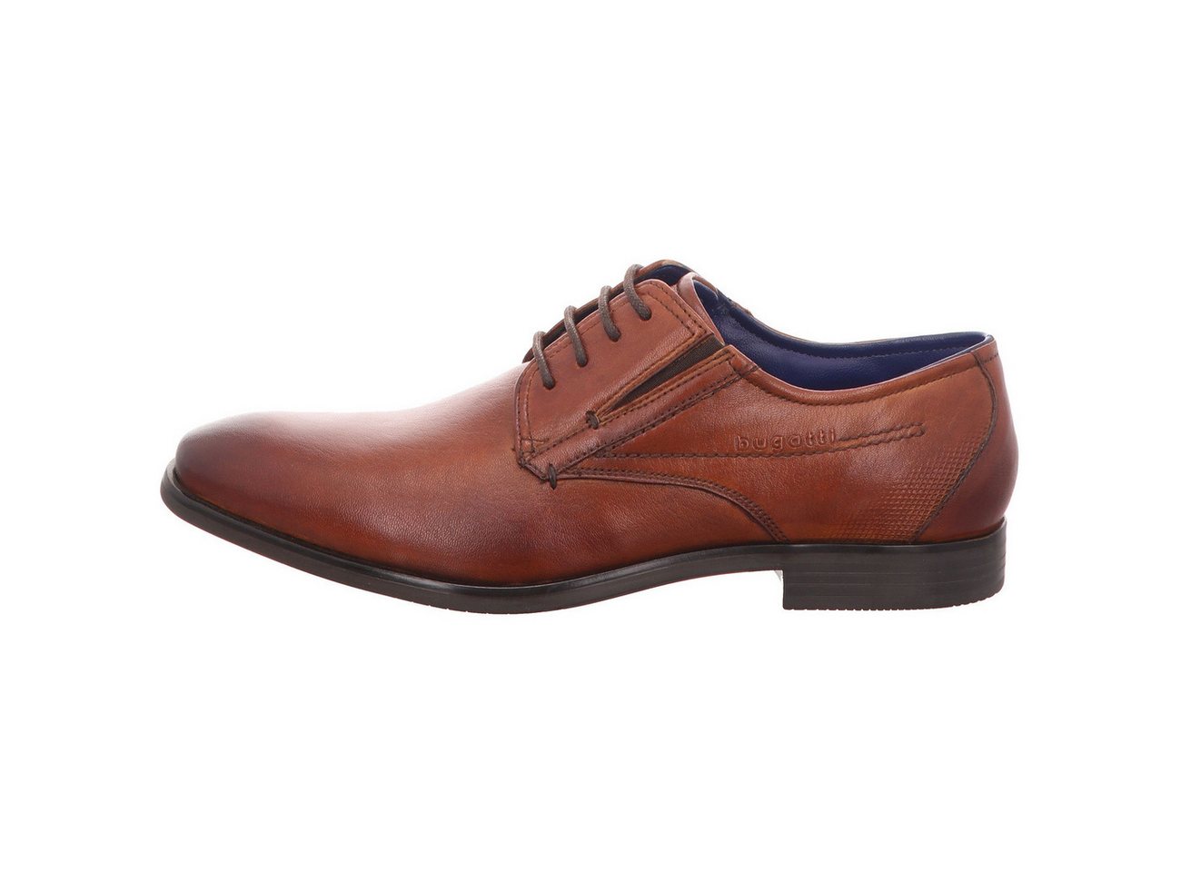 Bugatti modischer City Halbschuh, cognac Schnürschuh