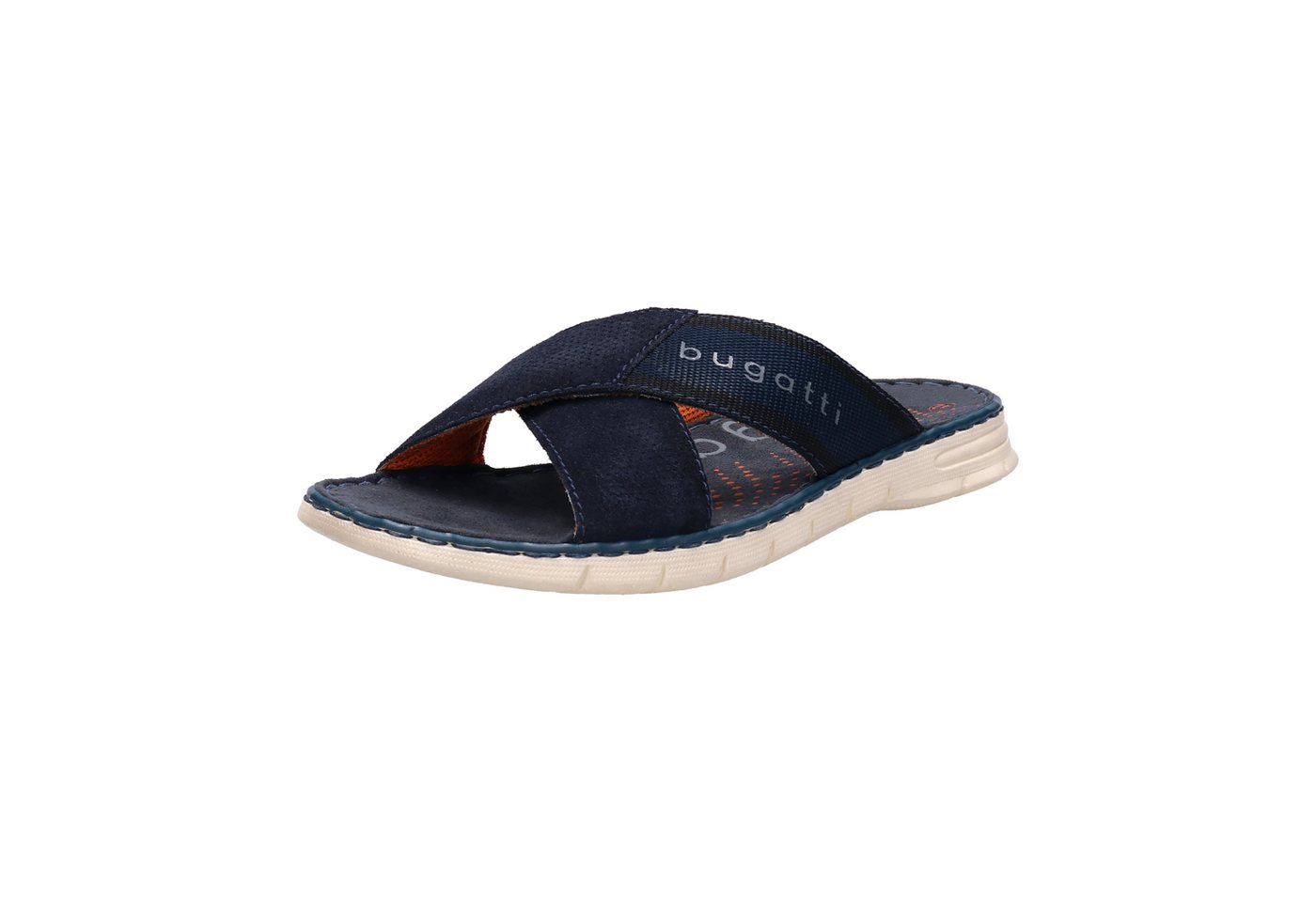 Bugatti Pantolette Sommerschuh, Hausschuh, Strandschuh mit Kreuz-Steg