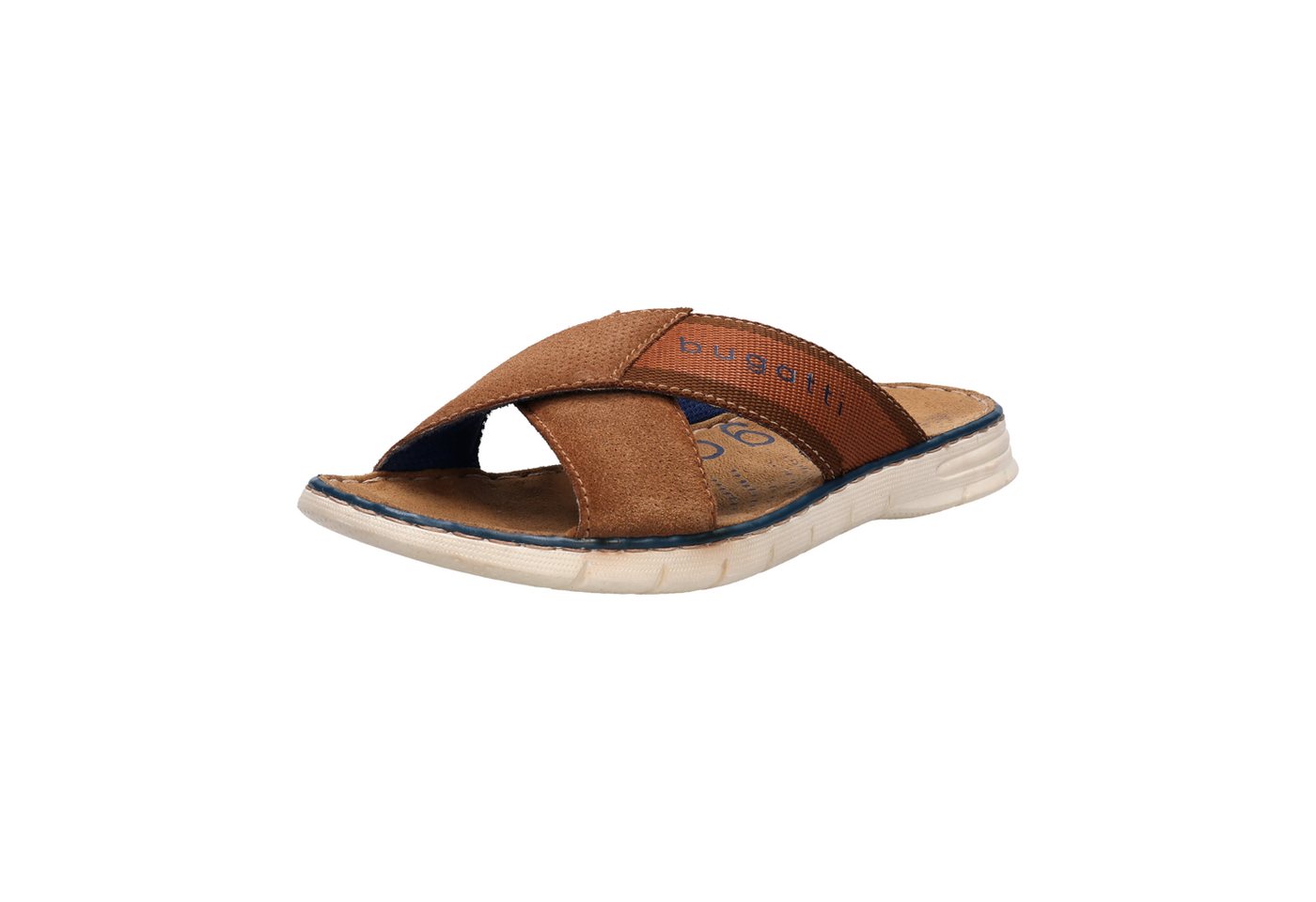 Bugatti Pantolette Sommerschuh, Hausschuh, Strandschuh mit Kreuz-Steg