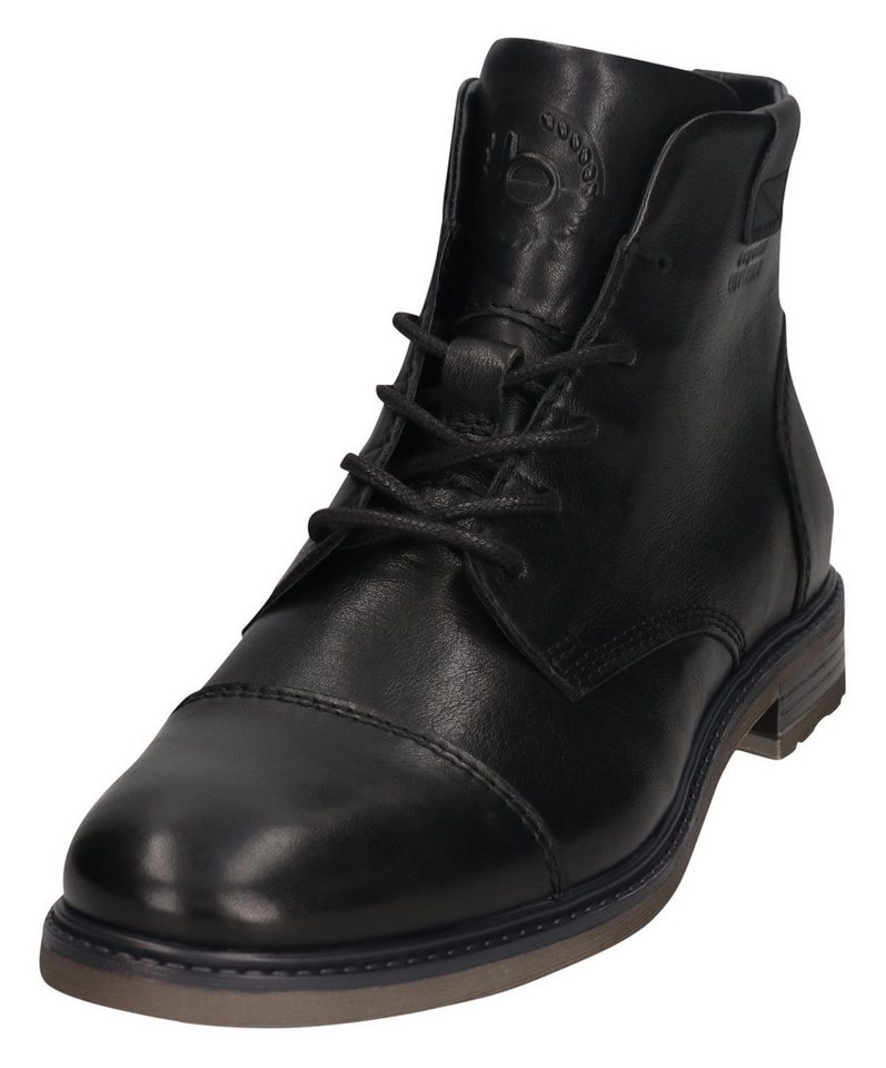 Bugatti Schnürboots Stiefel, Schnürstiefelette, Business-Boots mit Reißverschluss (schwarz)
