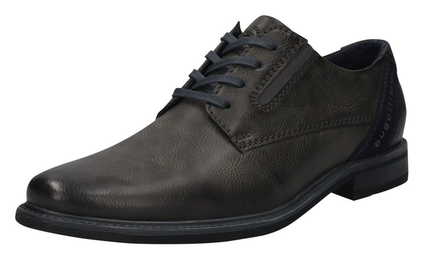 Bugatti Schnürschuh Anzugschuh, Business Schnürschuh mit modischem Fersen-Flag