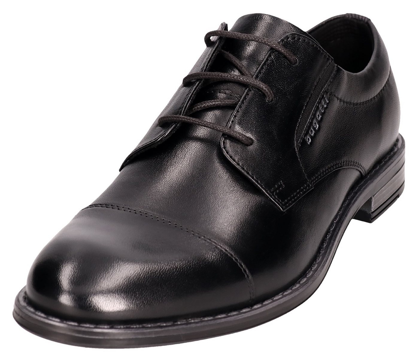 Bugatti Schnürschuh, Blockabsatz, Abendschuh, Festtagsschuh, Businessschuh, Logoprägung