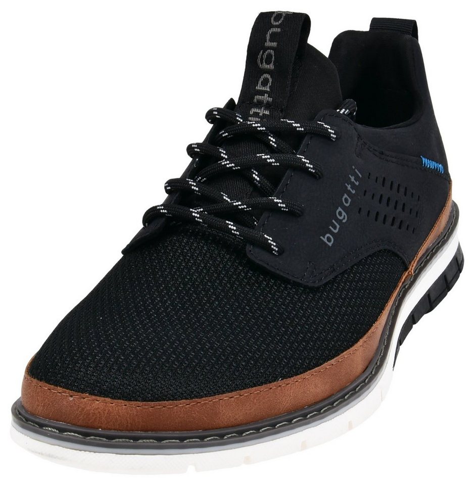 Bugatti Schnürschuh mit Lochmuster, Freizeitschuh, Halbschuh, Schnürschuh