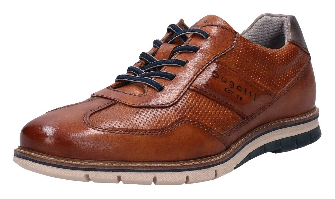 Bugatti Schnürschuh mit Rahmennaht, Weite G, Freizeitschuh, Halbschuh, Schnürschuh