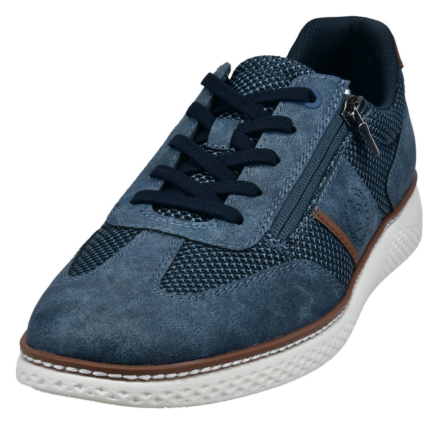 Bugatti Schnürschuh Schnürschuh, Freizeitschuh, Halbschuh mit zusätzlichem Reißverschluss