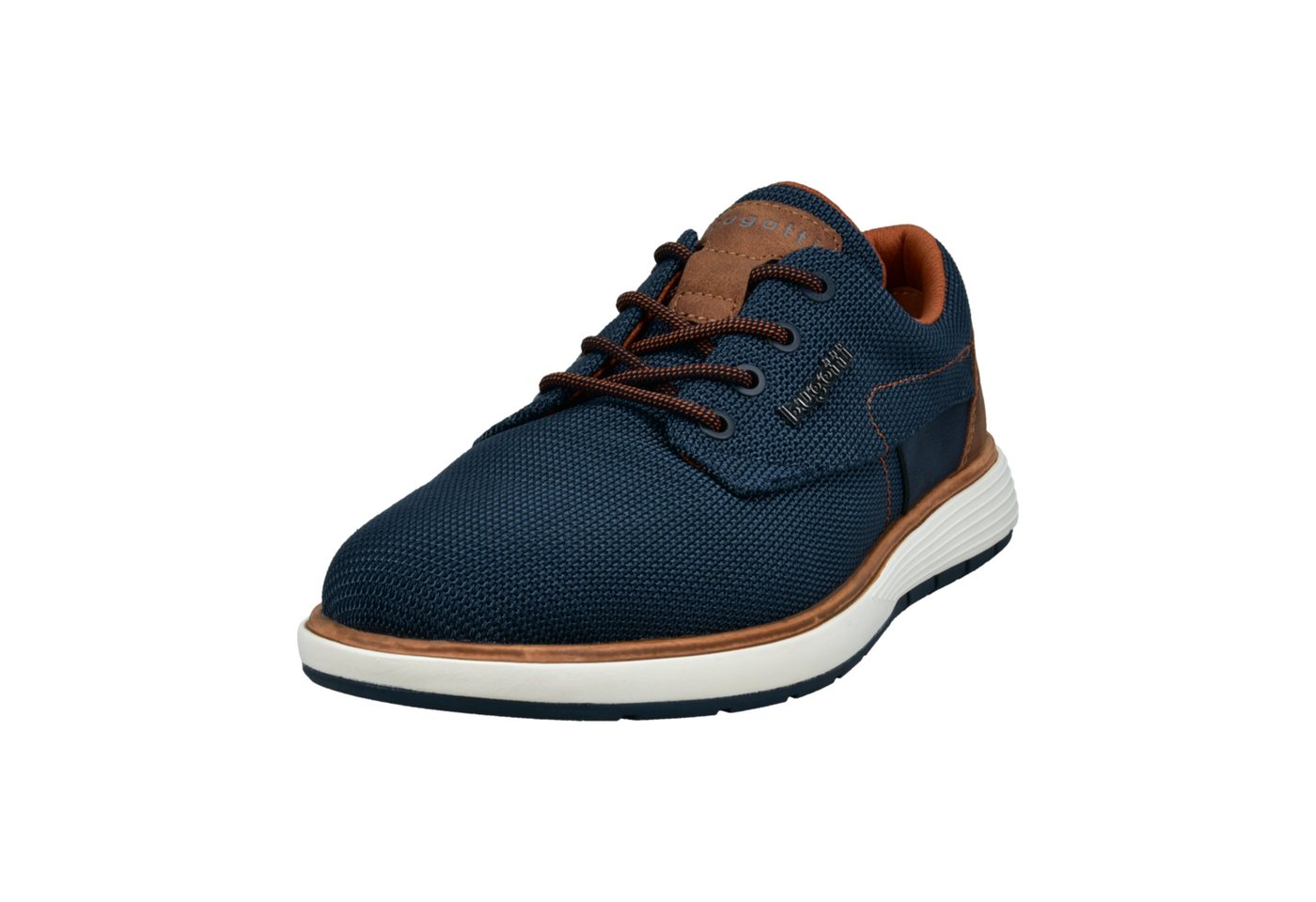 Bugatti Schnürschuh Schnürschuh, Halbschuh mit Kontrastbesatz an der Ferse